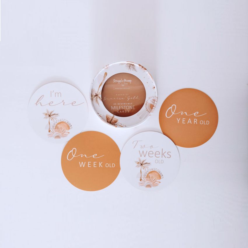 Snuggle Hunny - Meilenstein Karten Paradise & Gold