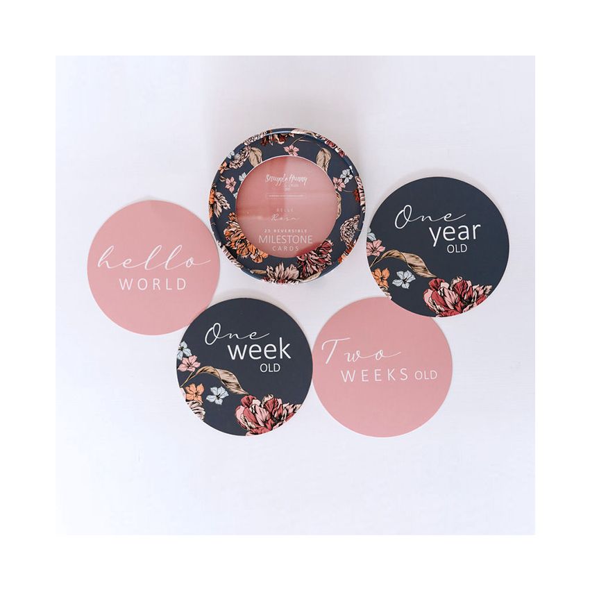 Snuggle Hunny - Meilenstein Karten Belle & Rose Gold