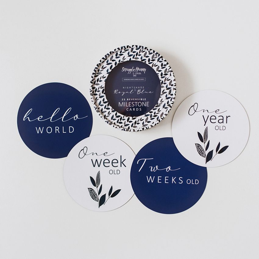 Snuggle Hunny - Meilenstein Karten Nightshade & Royal Blue