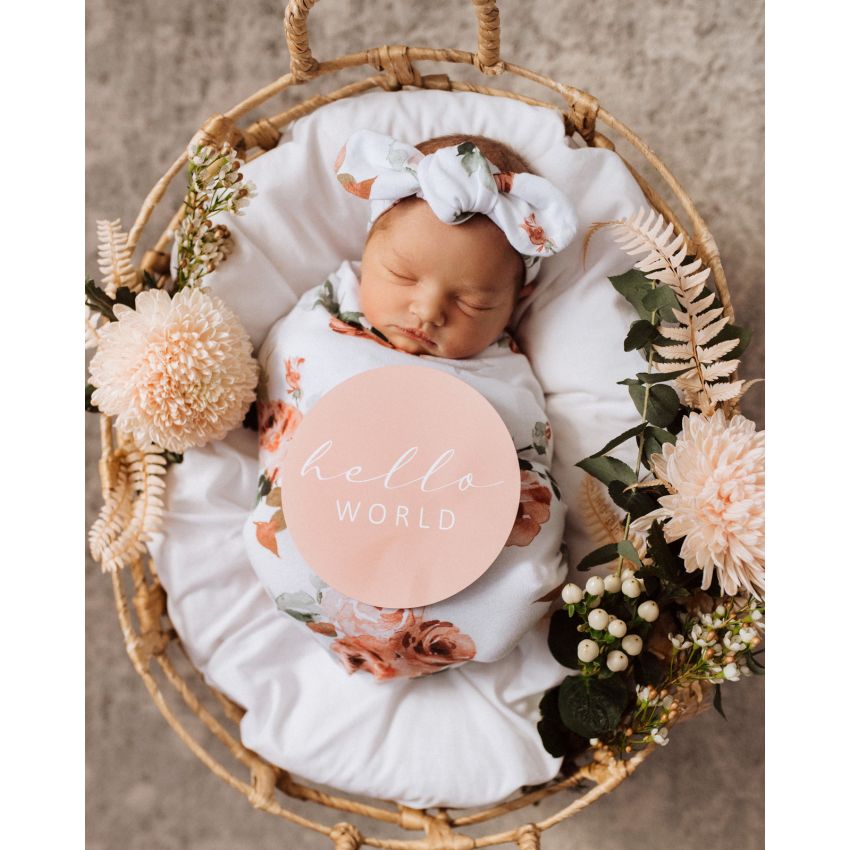 Snuggle Hunny - Meilenstein Karten Rosebud & Pink Sand