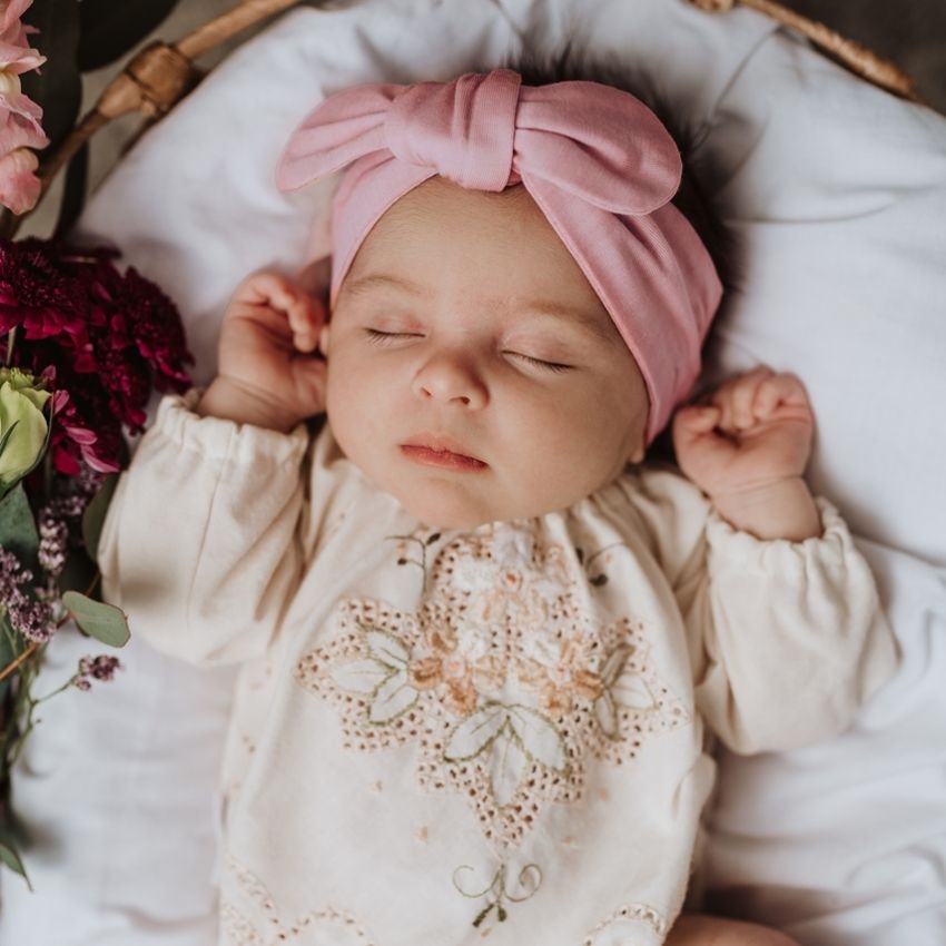 Snuggle Hunny - Merinowolle Haarband Pink Fantasy