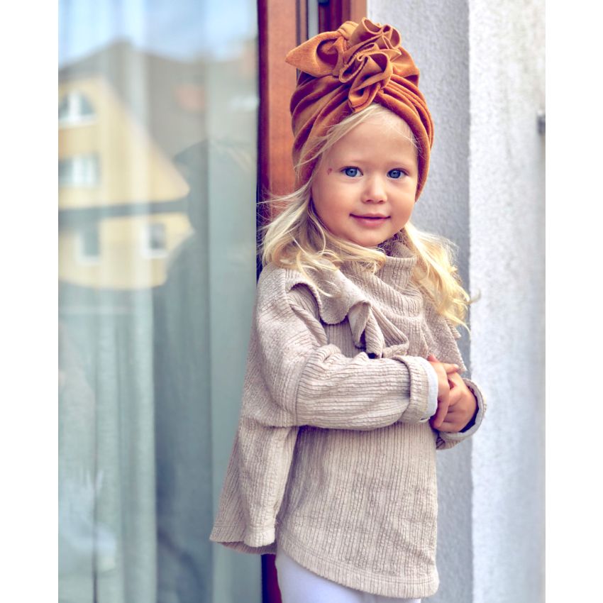 Looks by Luks -  Turban Samt Golden Ochre