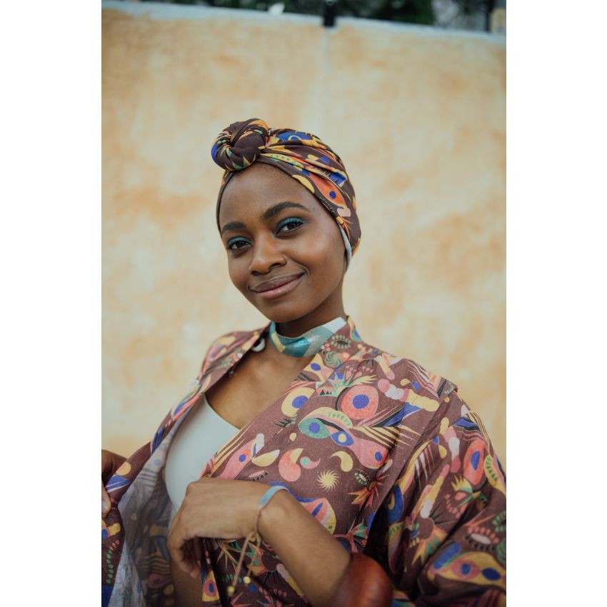 Looks by Luks -  Turban Organic African Clush runder Bun