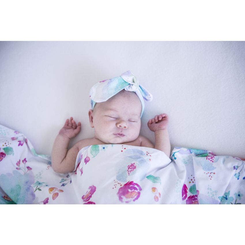 Snuggle Hunny - Swaddledecke Sweet Petal mit Stirnband