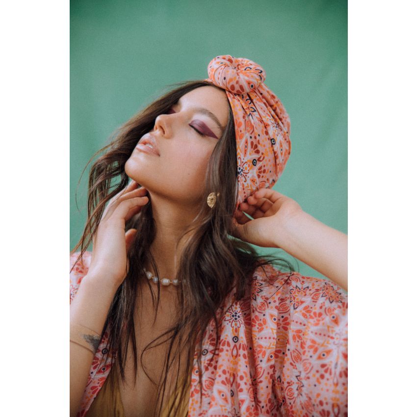Looks by Luks -  Turban Organic Arabic Paisely runder Bun