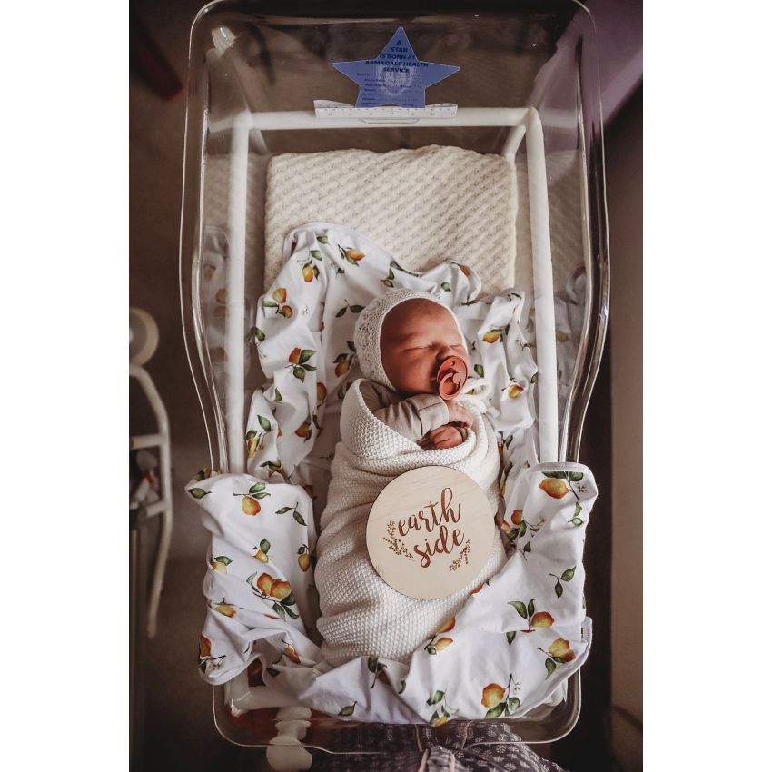 Snuggle Hunny - Swaddledecke Lemon mit Beanie