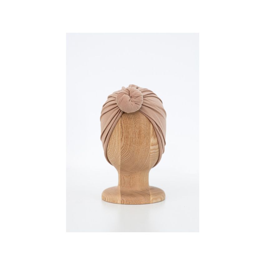 Looks by Luks -  Turban Organic Caffe Latte runder Bun