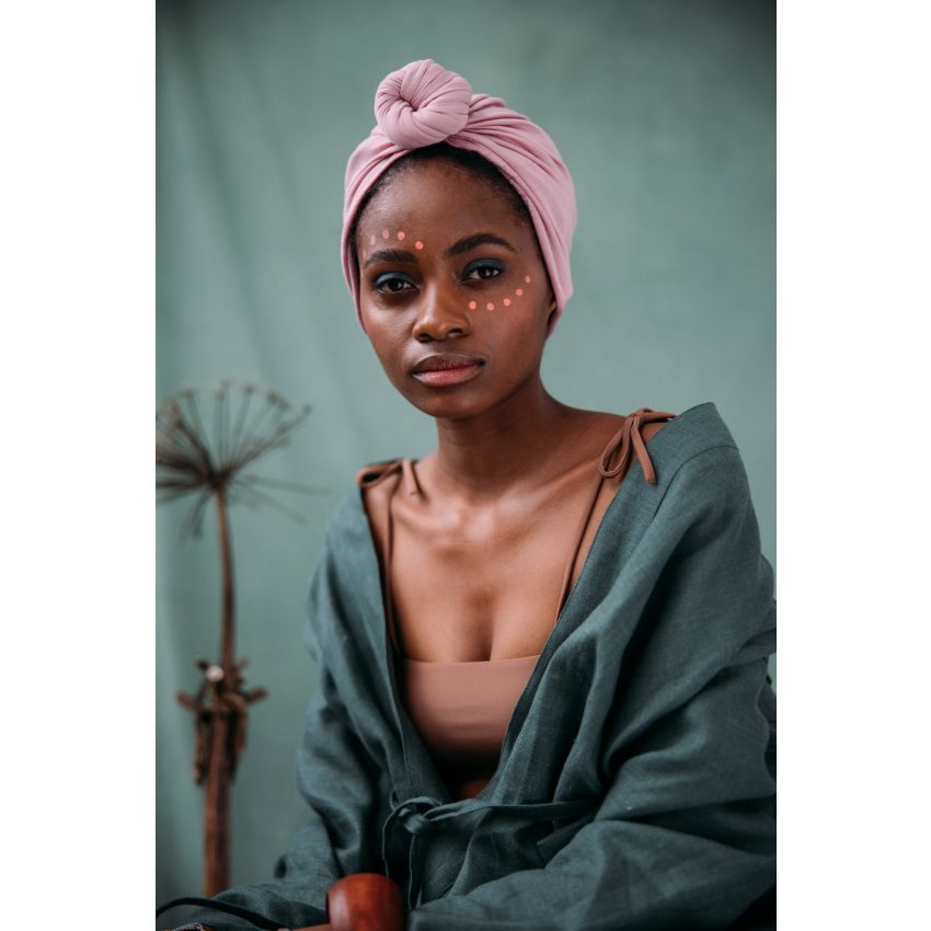 Looks by Luks -  Turban Organic Vintage Rose runder Bun