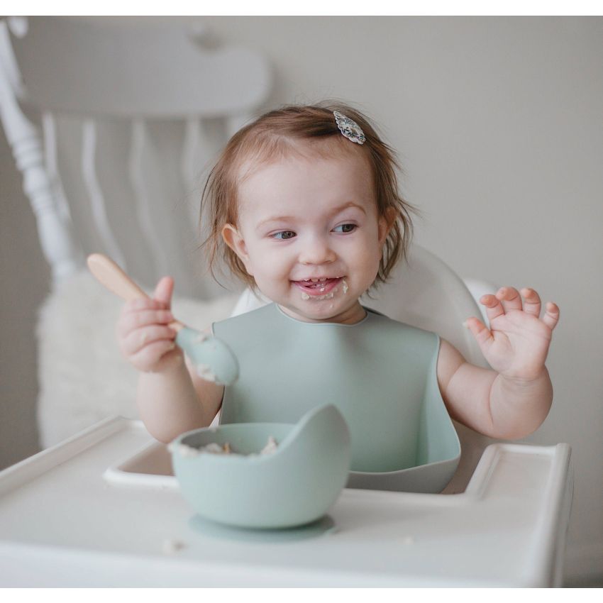 Glitter & Spice - Silikon Saugnapf Schale & Löffel Rust