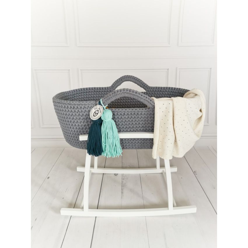 Like Moses - Moseskorb Steel grau mit mustard Bettwäsche