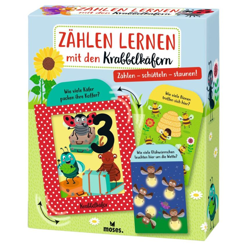 Moses Verlag - Zählen lernen mit den Krabbelkäfern - Magnetischer Lernspaß