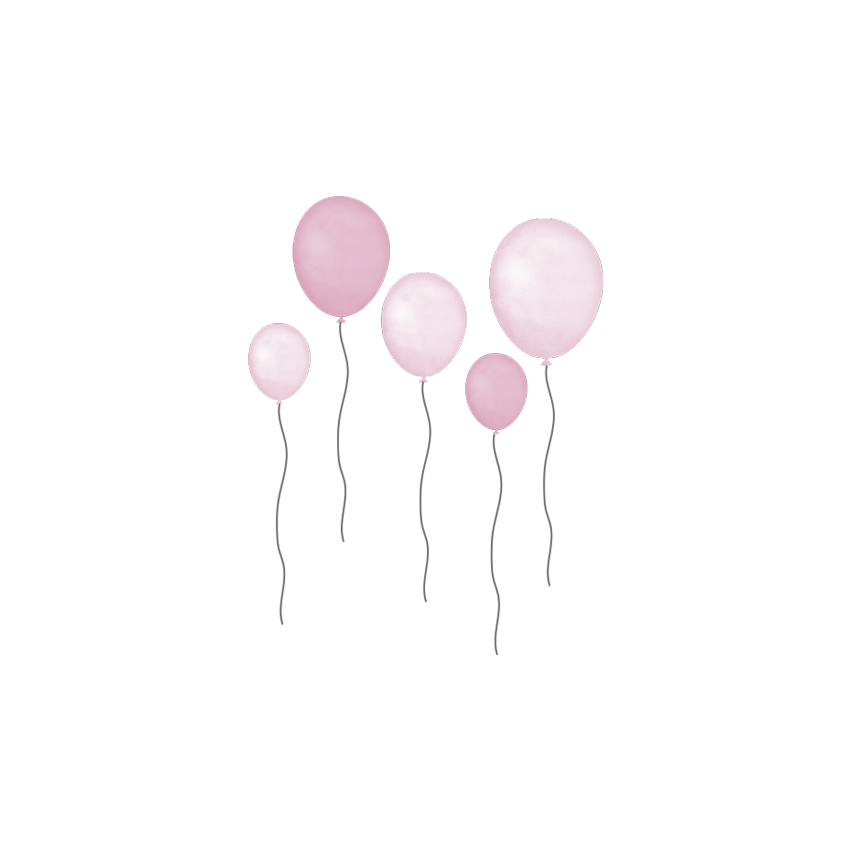 Thats mine - Wandsticker Ballone rosa