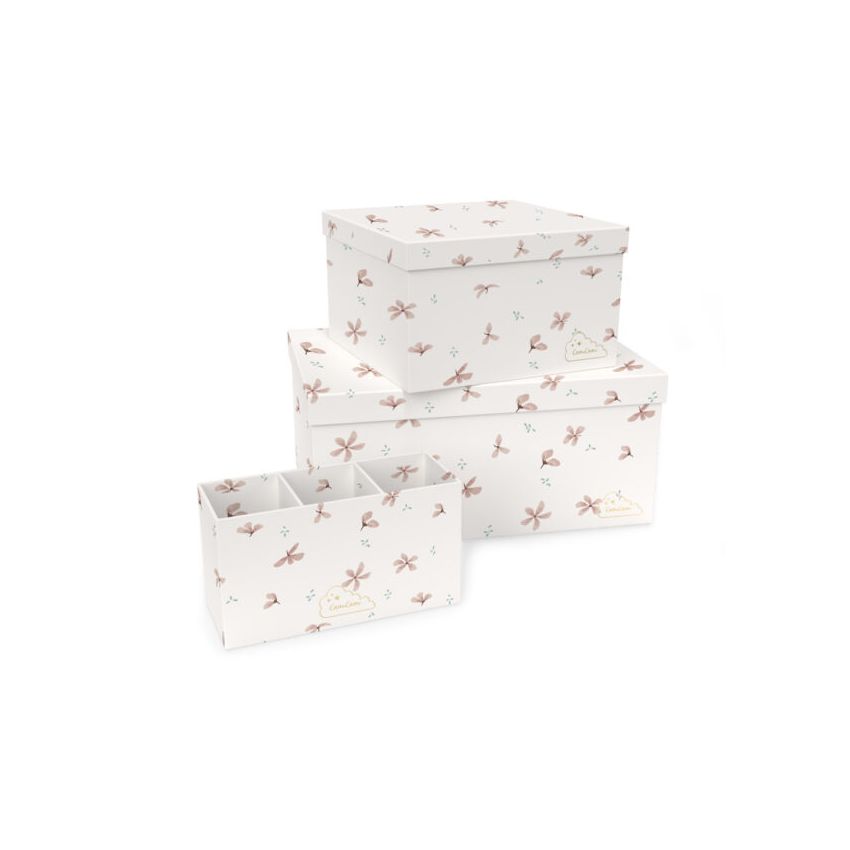 Cam Cam Copenhagen - Set Aufbewahrungsboxen Windflower Creme