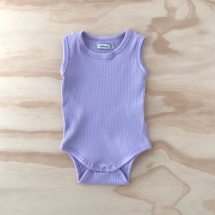 bel&bow - Ribbed Singlet Body Lilac