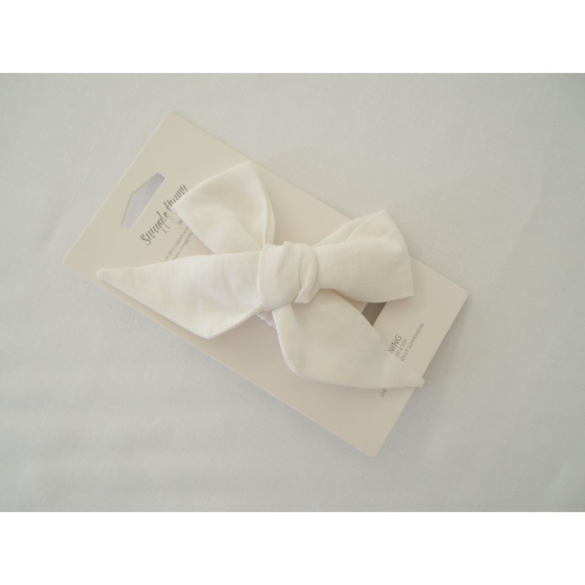 Snuggle Hunny - Leinen Haarband weiss