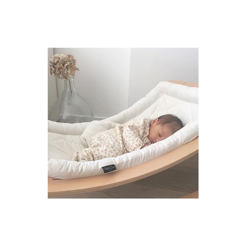 Charlie Crane - Babywippe Levo Walnuss Aruba Blue