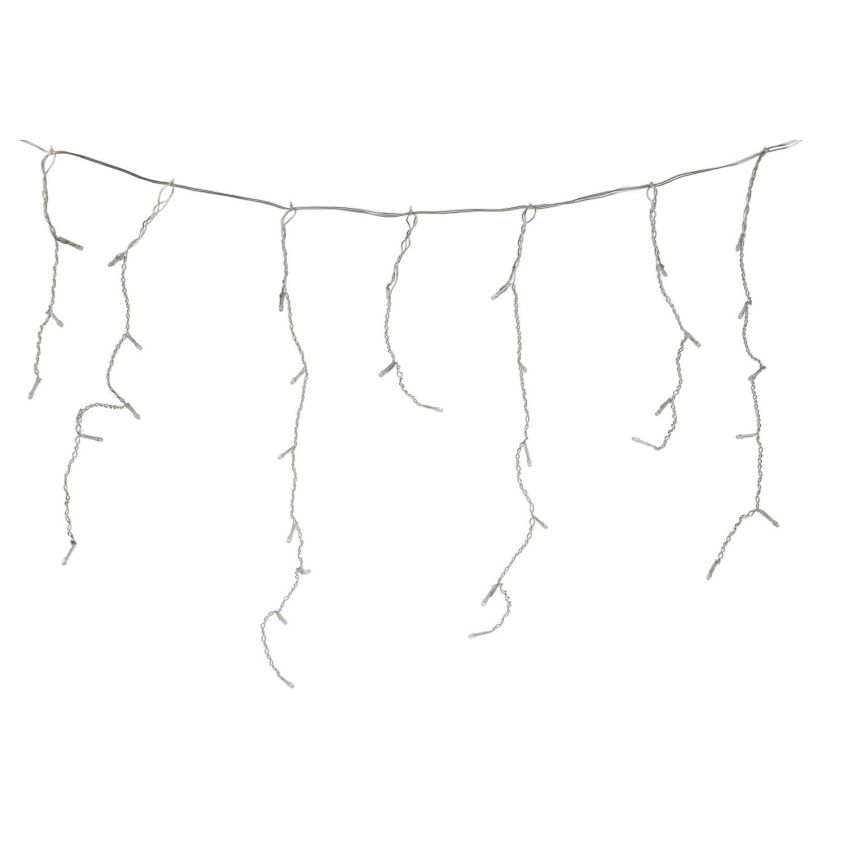 Idena - LED Lichterkette Eiszapfen für innen und außen, 400er warm weiß