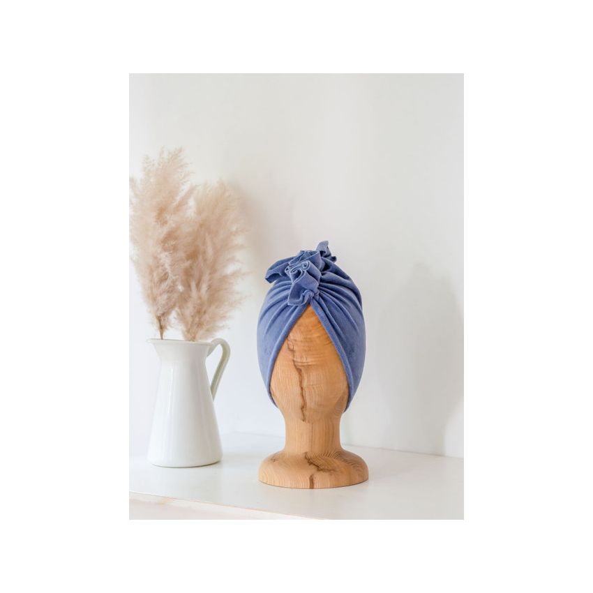 Looks by Luks -  Turban Samt Dusty Blue
