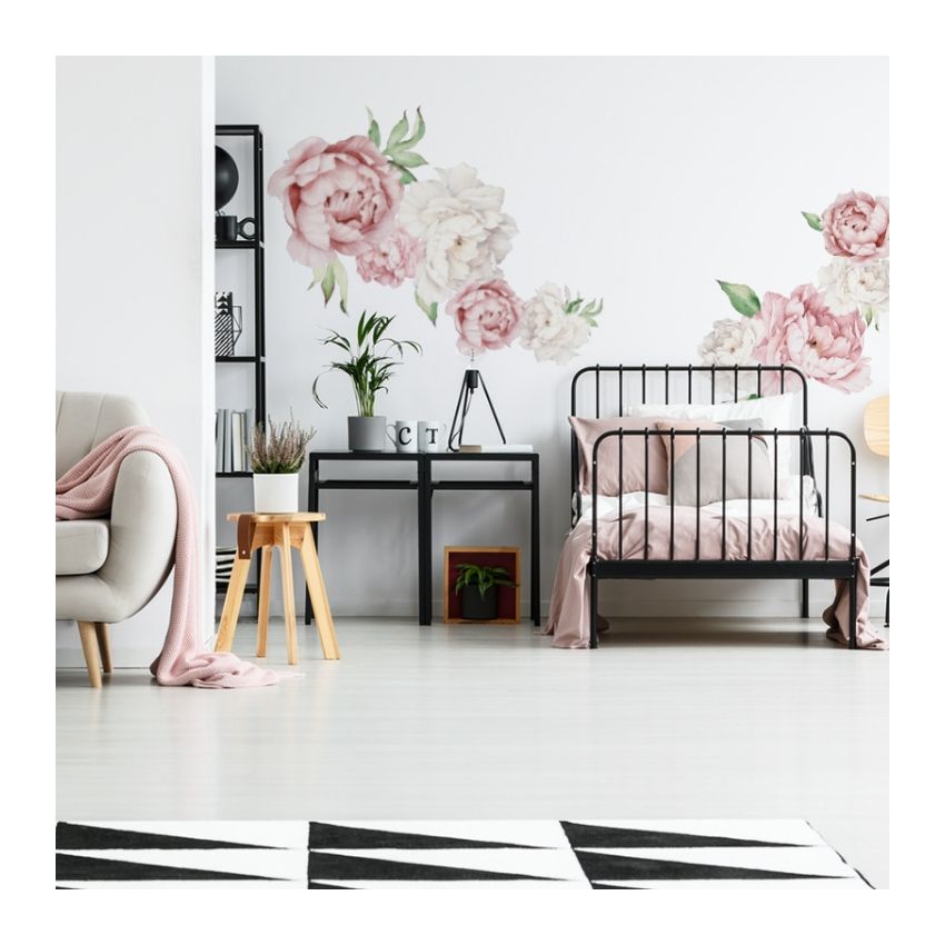 YokoDesign - Wandsticker Rosa Blüten klein