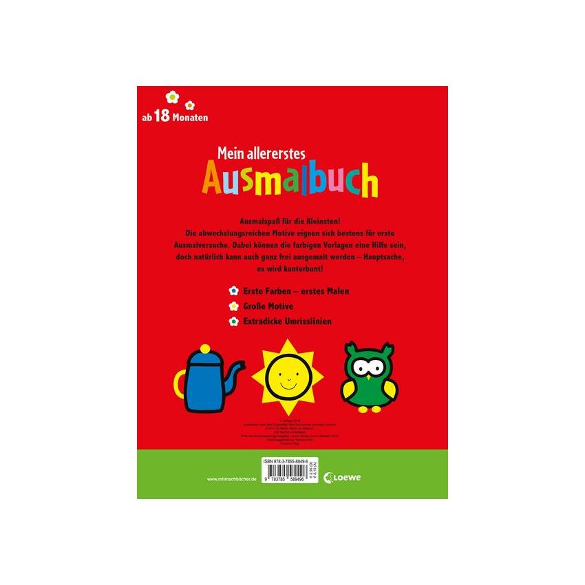 Loewe Verlag - Mein allererstes Ausmalbuch (Auto)