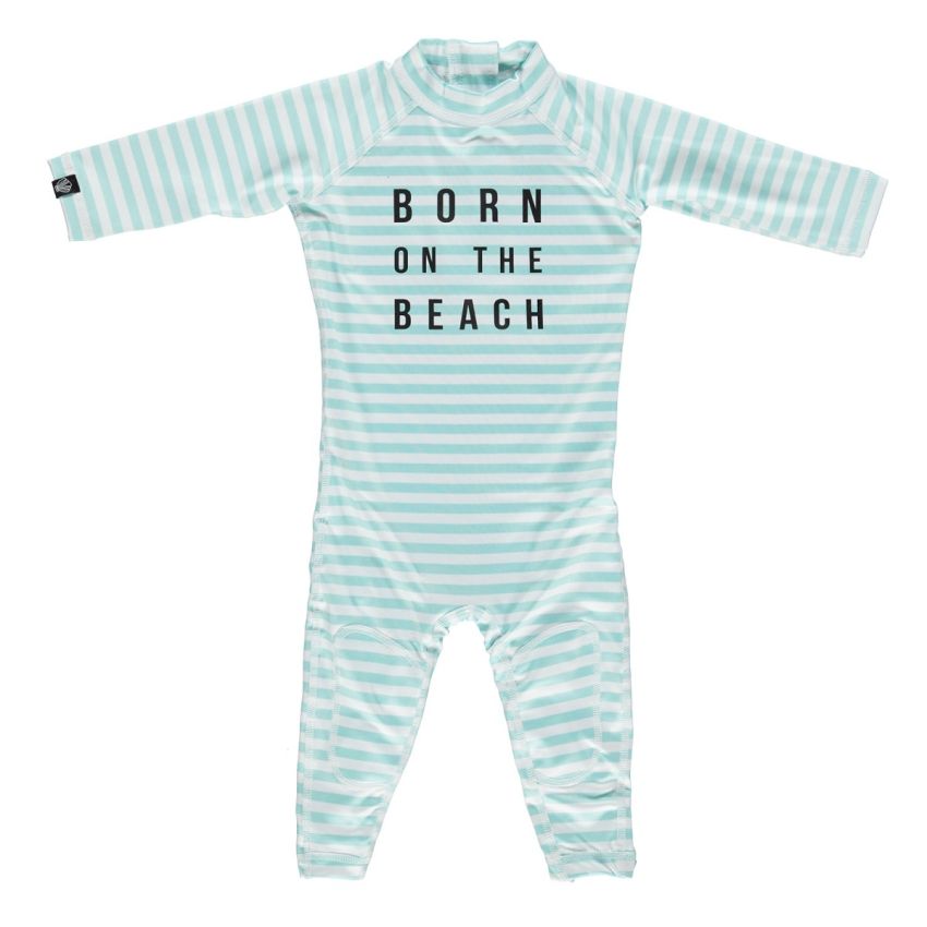 Beach & Bandits - UV Badeoverall Baby Born on the Beach Grün/Weiss