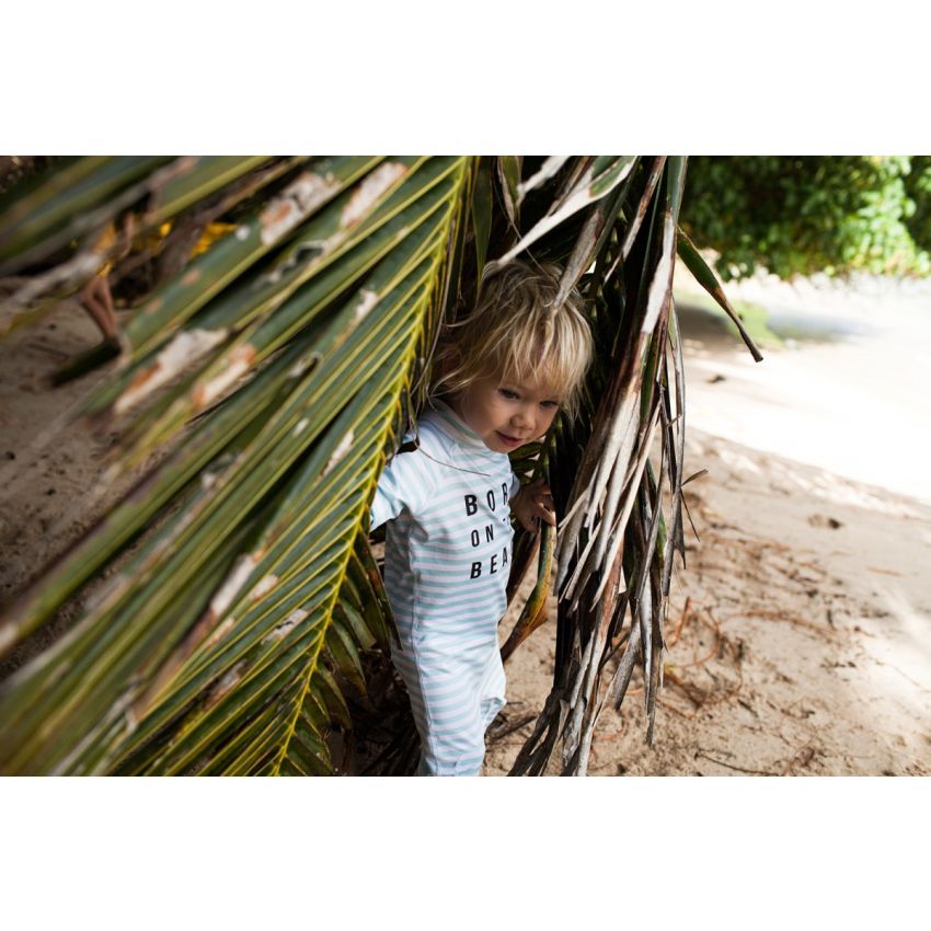 Beach & Bandits - UV Badeoverall Baby Born on the Beach Grün/Weiss