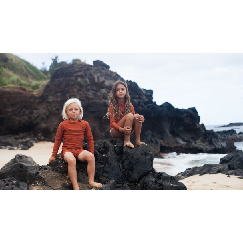 Beach & Bandits - UV Badeshirt Ribbed Earth