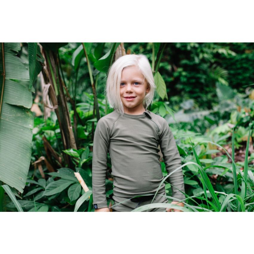 Beach & Bandits - UV Badeshirt Ribbed Palm Olive