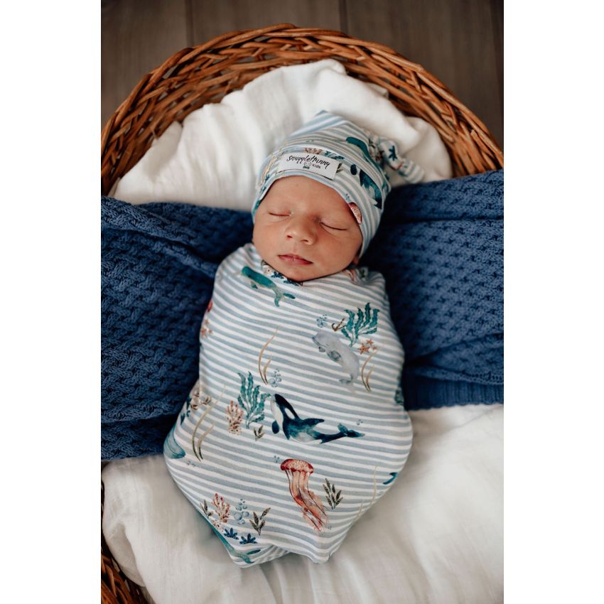 Snuggle Hunny - Wale Snuggle Puck- Sack mit Beanie