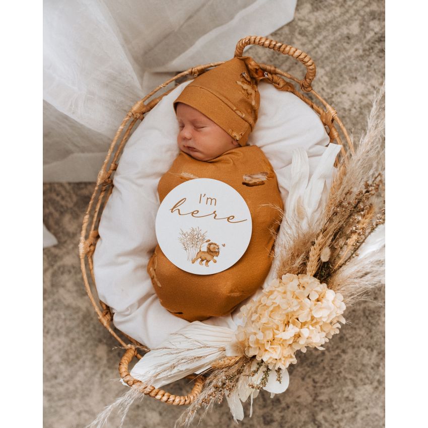 Snuggle Hunny - Löwe Mustard Snuggle Puck- Sack mit Beanie