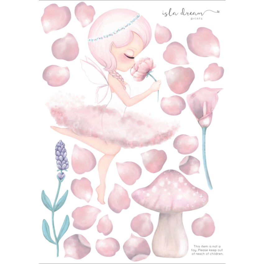 Isla Dream Prints - Wandsticker Crysta die Fee A3