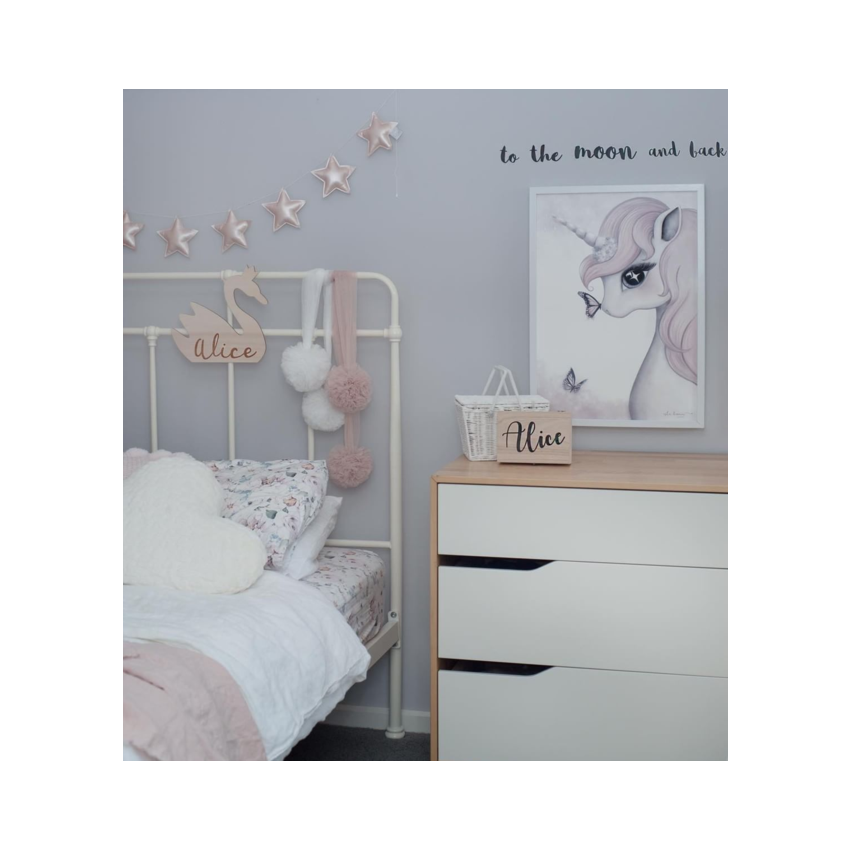 Isla Dream Prints - Poster Rose, das Einhorn