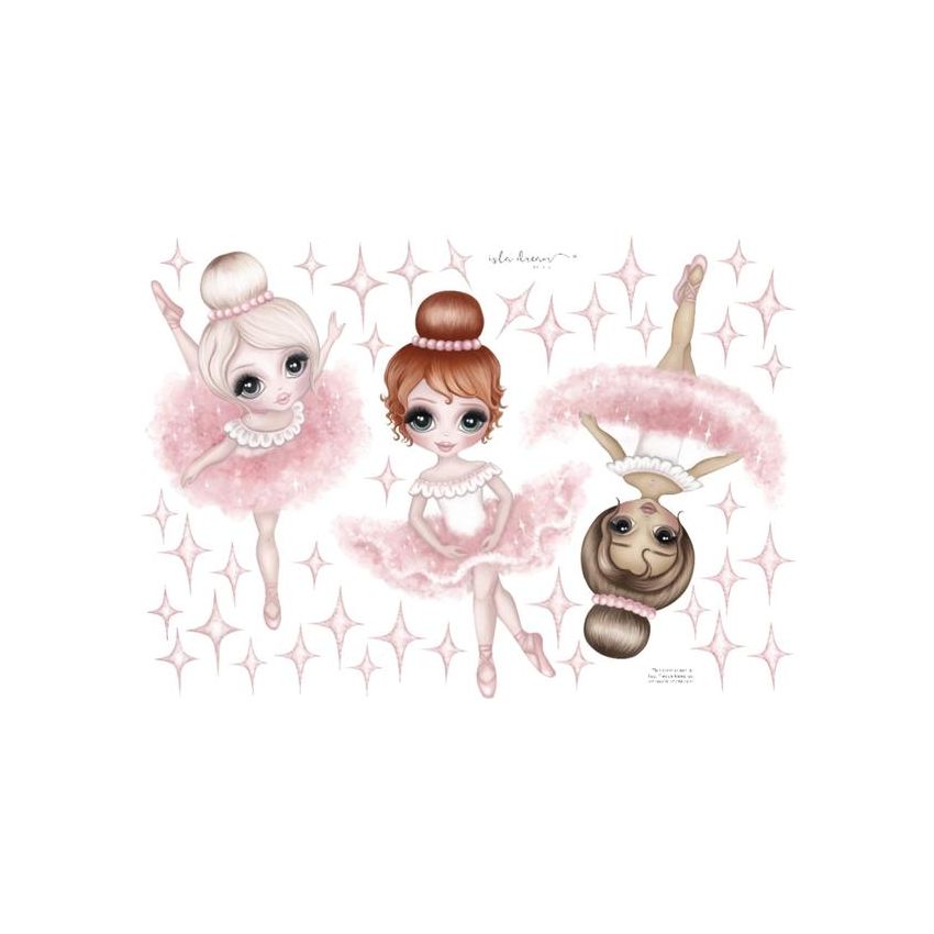 Isla Dream Prints - Wandsticker 3 Ballerinas A2