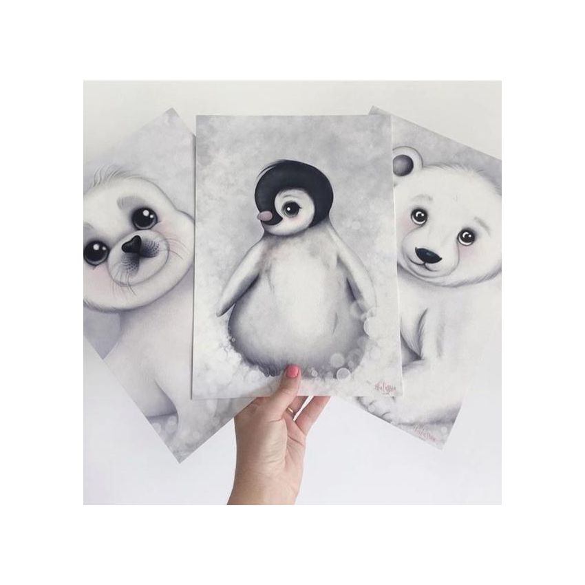 Isla Dream Prints - Poster Polar Bär grau
