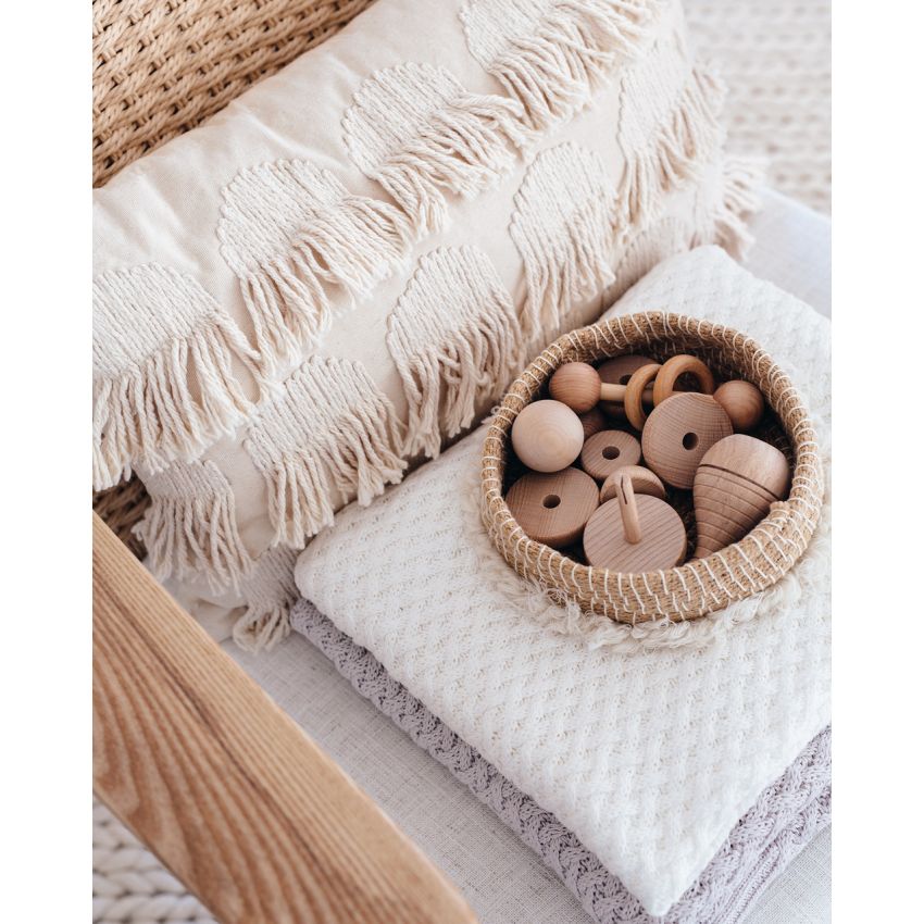 Snuggle Hunny - Diamond Strickdecke Weiss