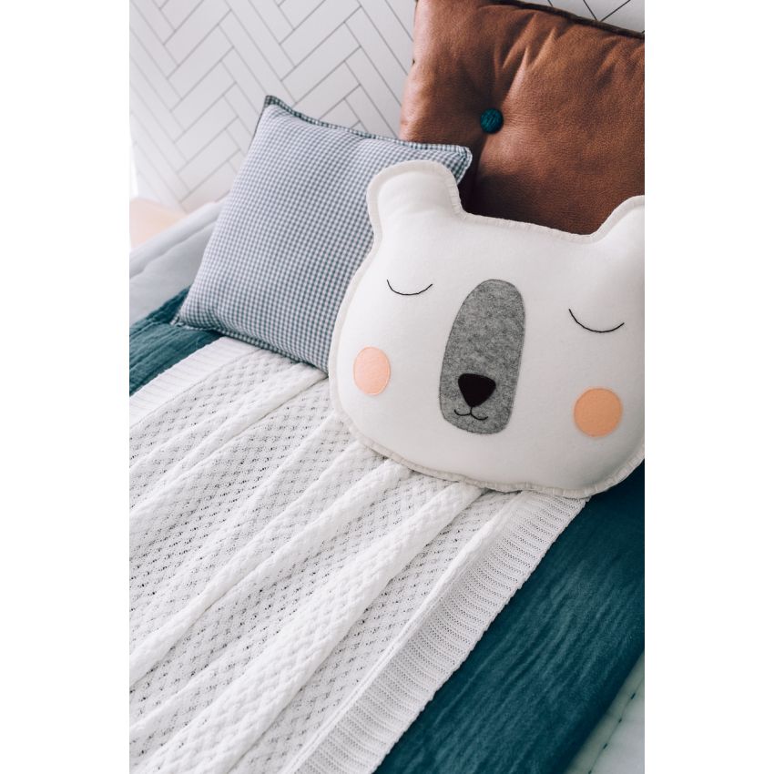 Snuggle Hunny - Diamond Strickdecke Weiss