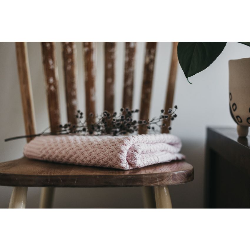 Snuggle Hunny - Diamond Strickdecke hellrosa