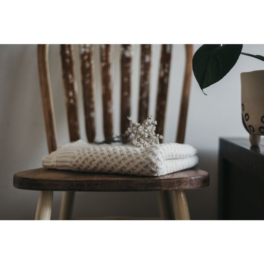 Snuggle Hunny - Diamond Strickdecke Cream