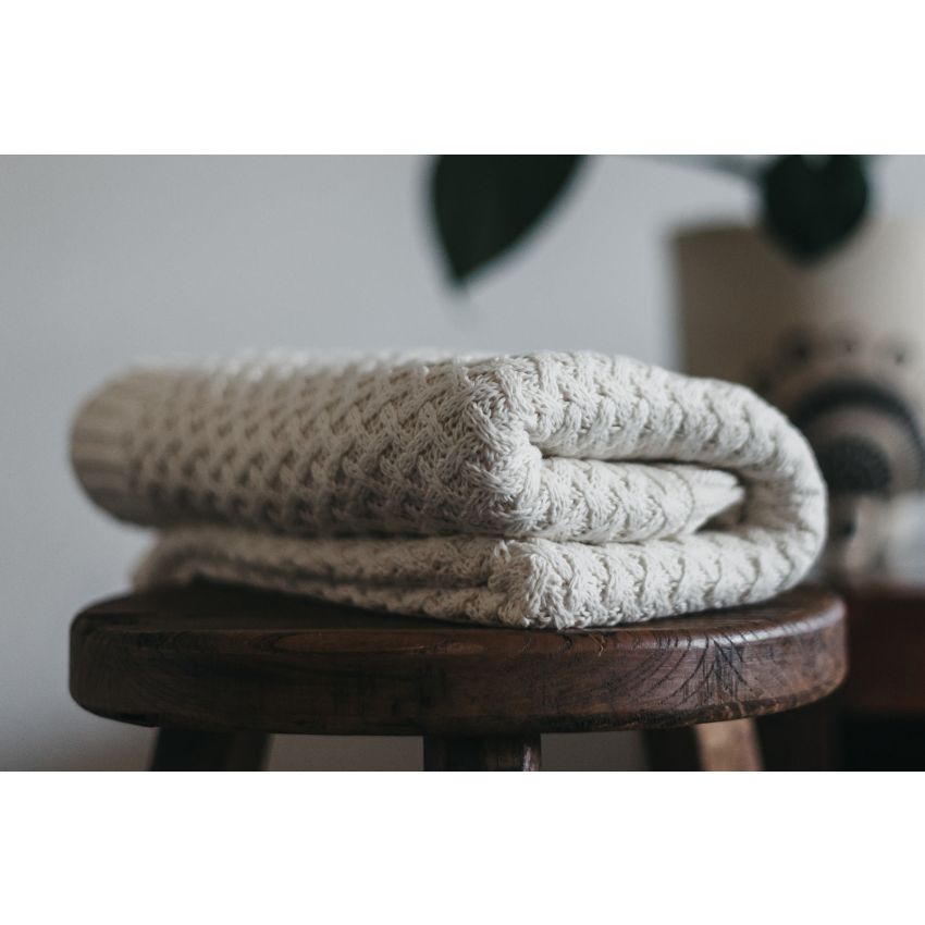 Snuggle Hunny - Diamond Strickdecke Cream