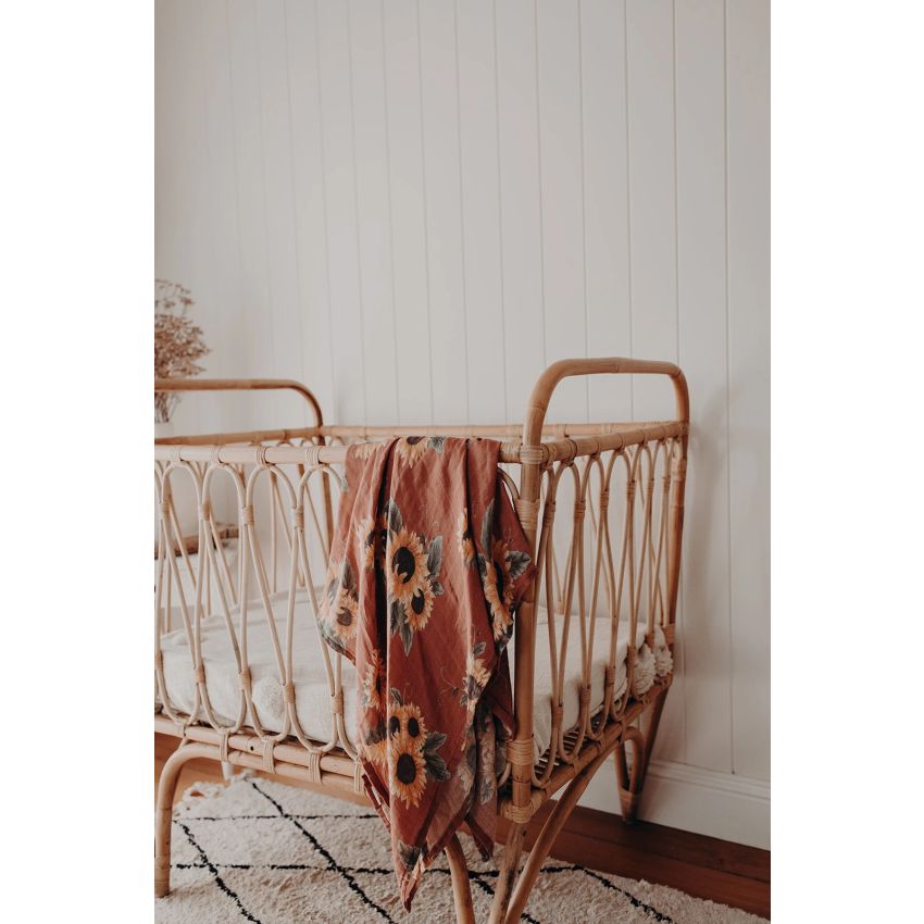 Frankie Lane - Muslin Swaddle Set Sonnenblumen & Terracotta