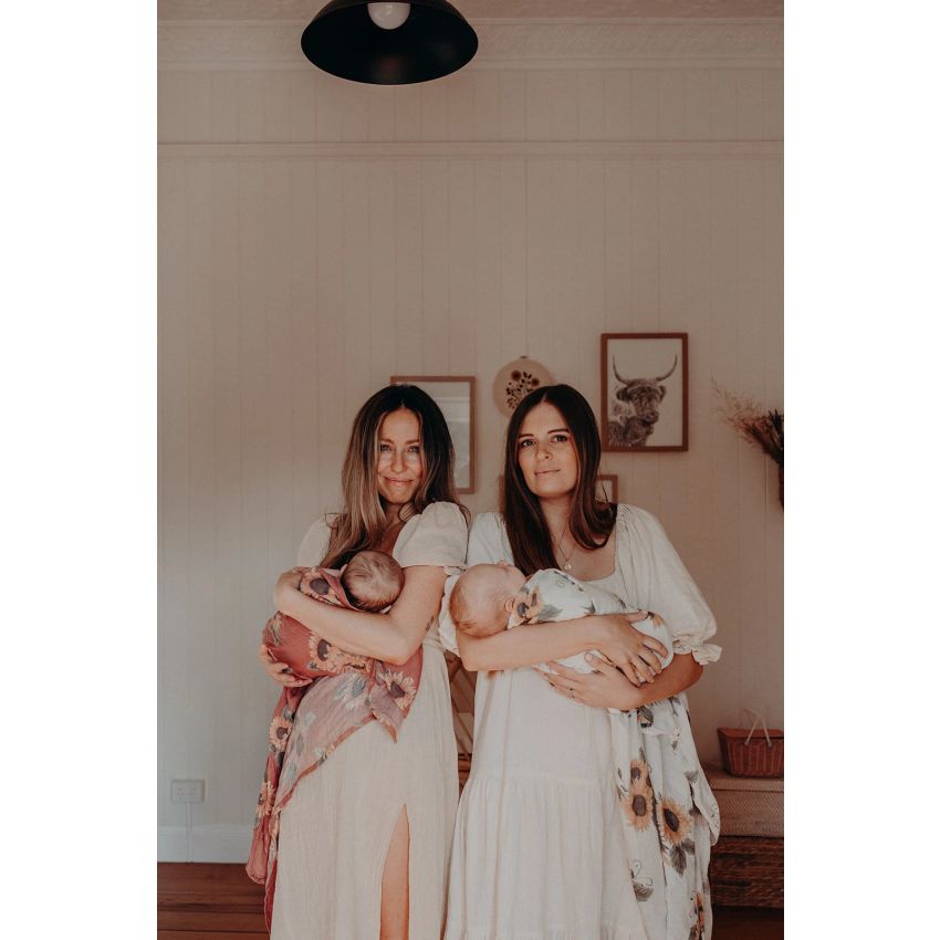 Frankie Lane - Muslin Swaddle Set Sonnenblumen & Terracotta