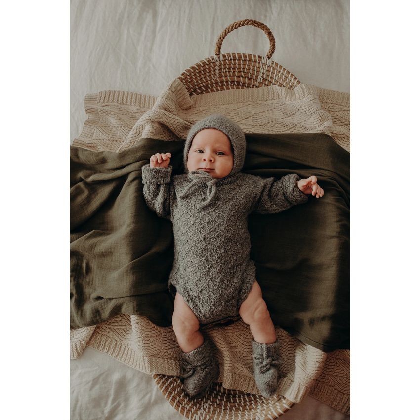 Frankie Lane - Muslin Swaddle Set Sonnenblumen & Olive