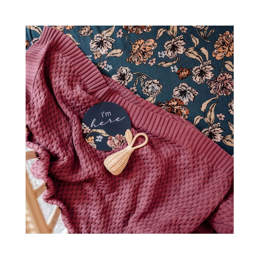 Snuggle Hunny - Diamond Strickdecke Mauve