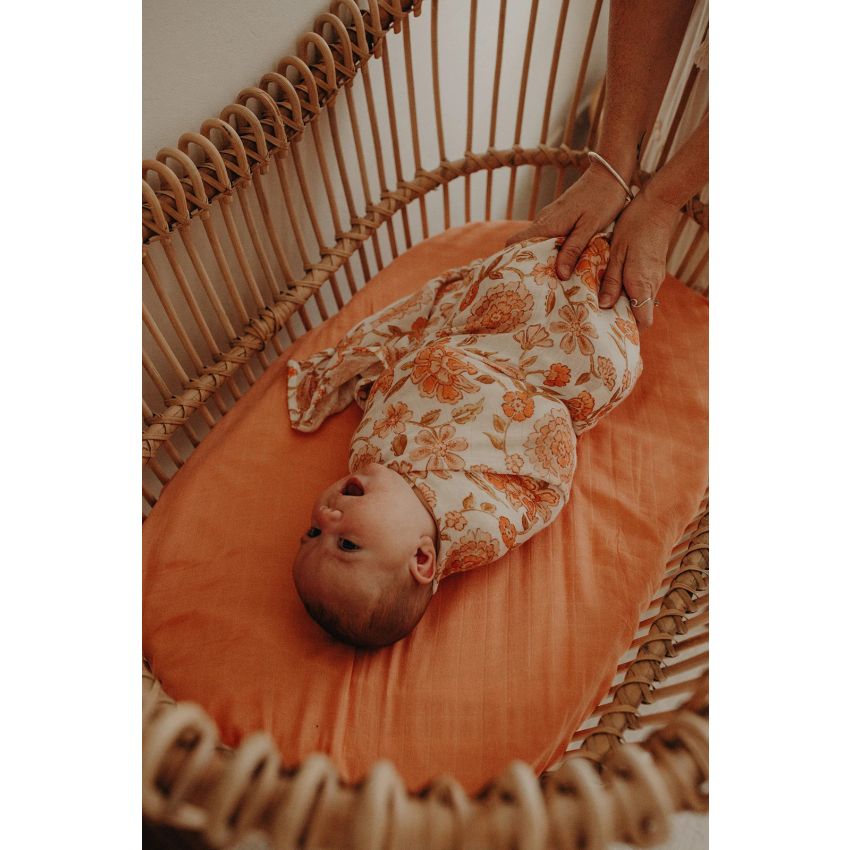 Frankie Lane - Muslin Swaddle Set  Florence Peach & Weisscreme