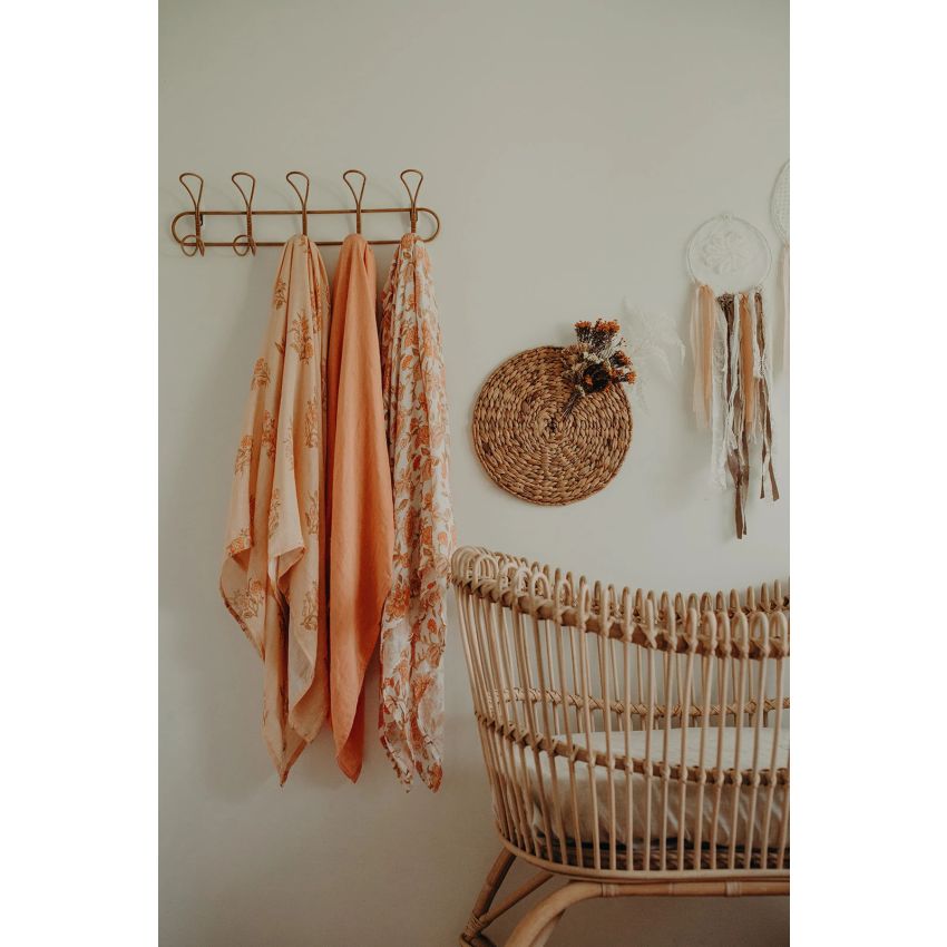 Frankie Lane - Muslin Swaddle Set  Florence Peach & Weisscreme