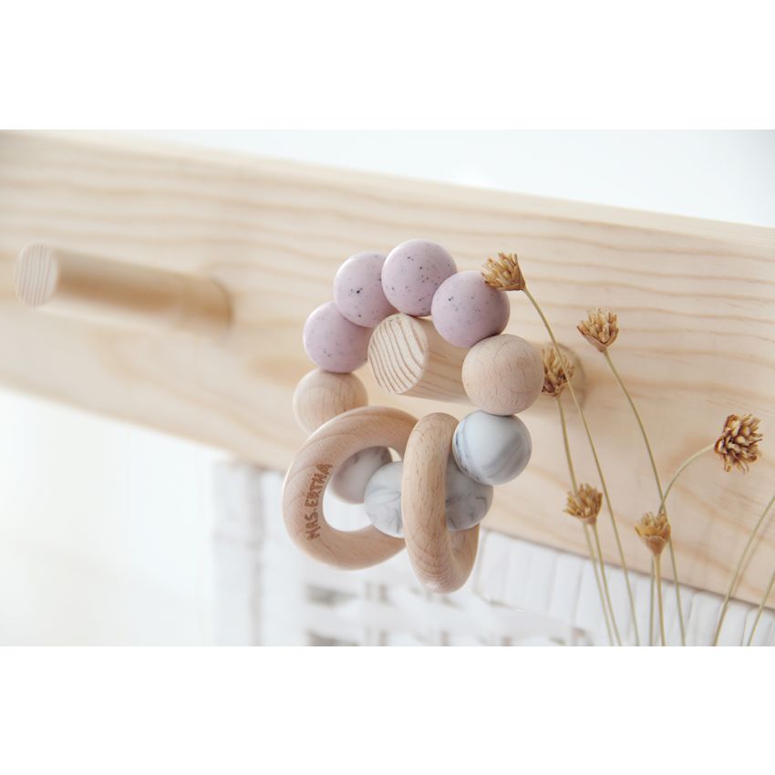 Mrs Ertha - Greifling Marmor und lila Speckle