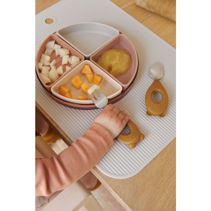 LIEWOOD - Stanley Babybesteckset Mr Bear Golden Caramel