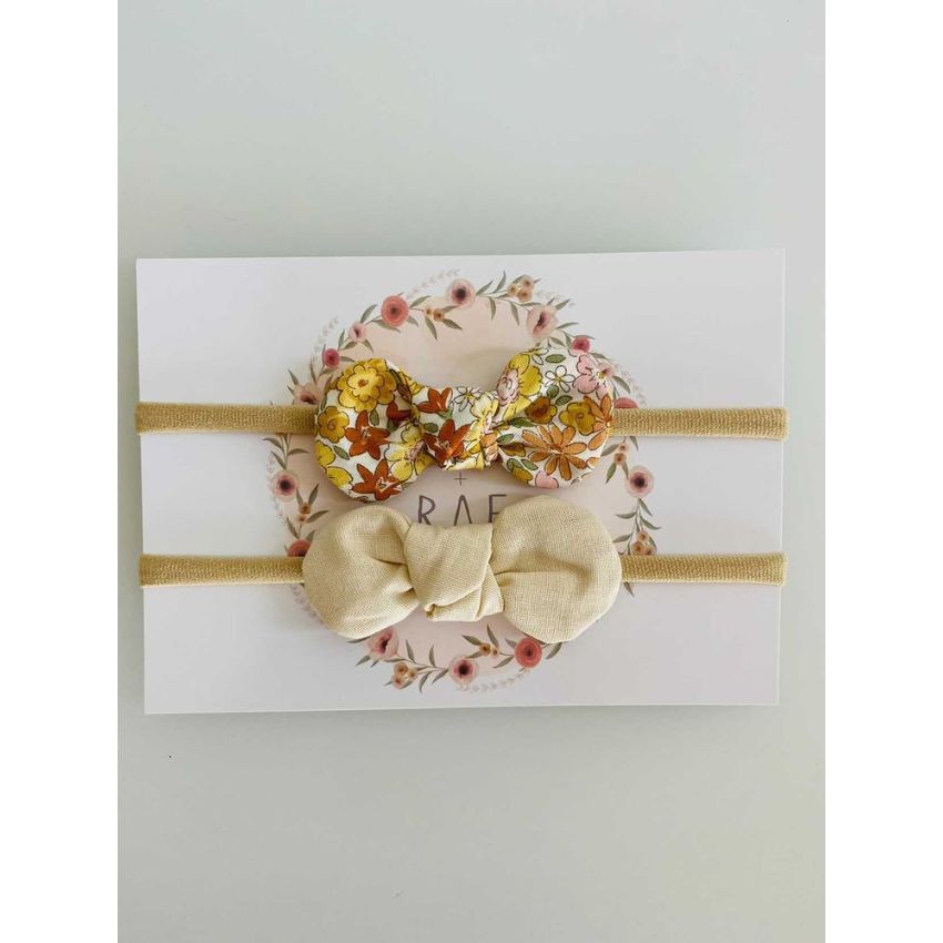 Mae & Rae - Stirnbandset Sand & Blümchen Gelb Orange