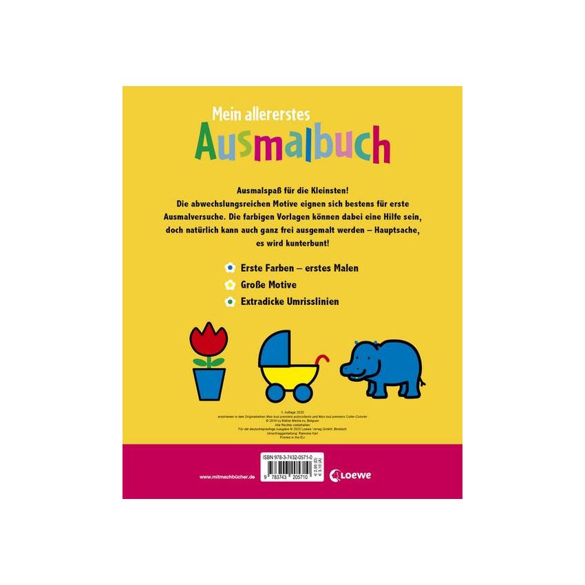 Loewe Verlag - Mein allererstes Ausmalbuch (Schildkröte)