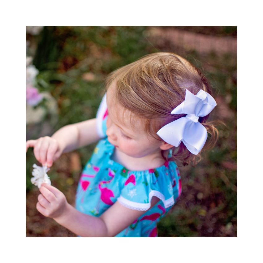 Snuggle Hunny - Satin Haarclip Mäschchen white medium